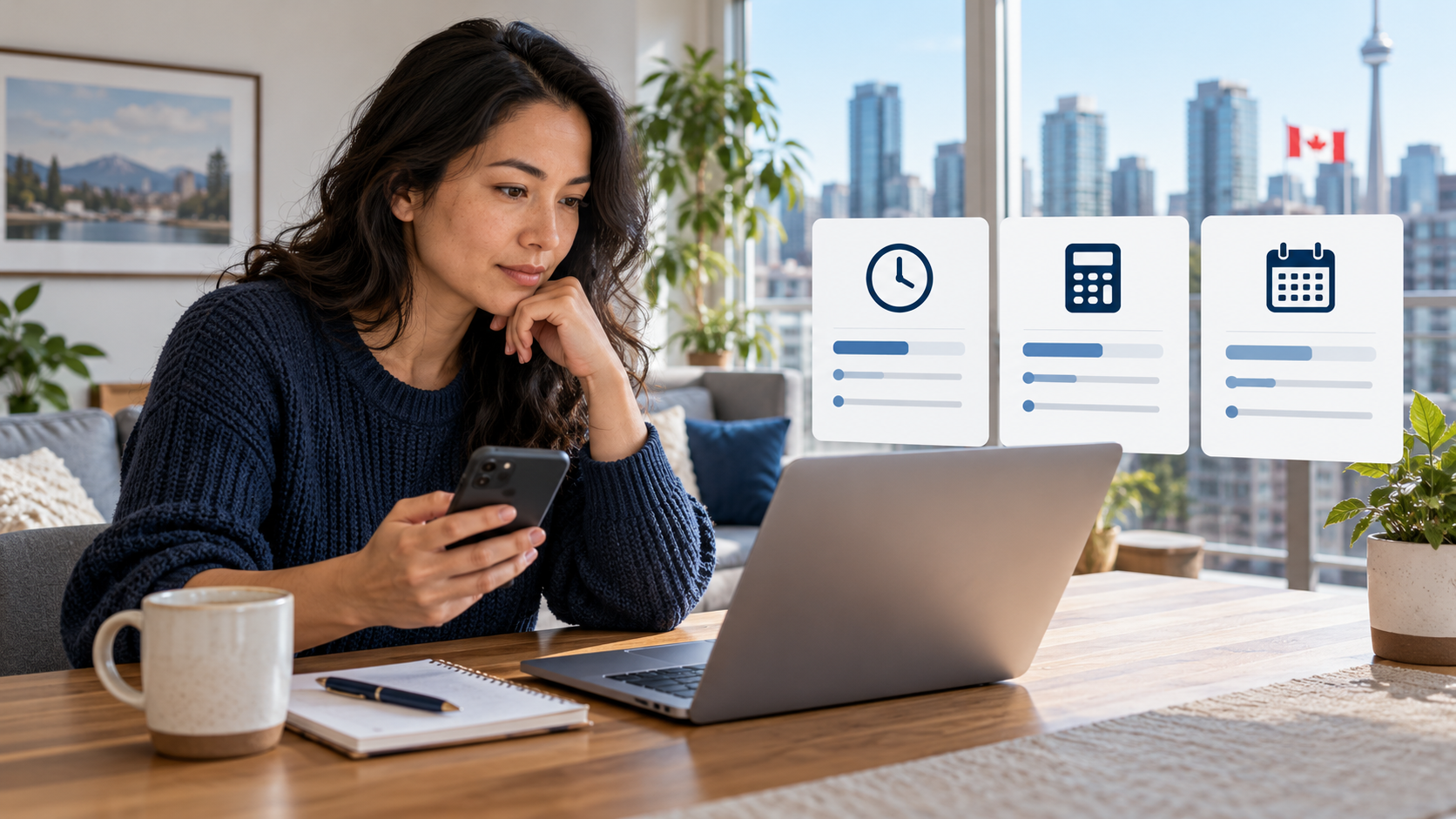 Canadian applicant comparing loan speed, borrowing cost and repayment timing online